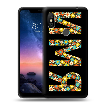 Силиконовый чехол на Xiaomi RedMi Note 6 Pro с принтом ИМЯ