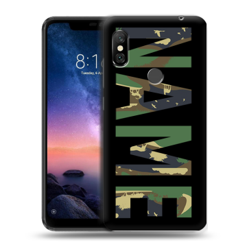 Силиконовый чехол на Xiaomi RedMi Note 6 Pro с принтом NAME