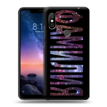 Силиконовый чехол на Xiaomi RedMi Note 6 Pro с принтом ФАМИЛИЯ