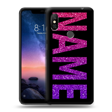 Силиконовый чехол на Xiaomi RedMi Note 6 Pro с принтом NAME