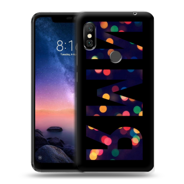 Силиконовый чехол на Xiaomi RedMi Note 6 Pro с принтом ИМЯ