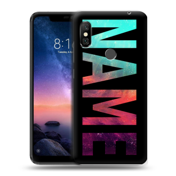 Силиконовый чехол на Xiaomi RedMi Note 6 Pro с принтом NAME