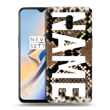 Силиконовый чехол на OnePlus 6T с принтом NAME