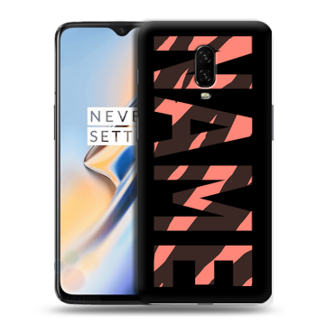 Силиконовый чехол на OnePlus 6T с принтом NAME