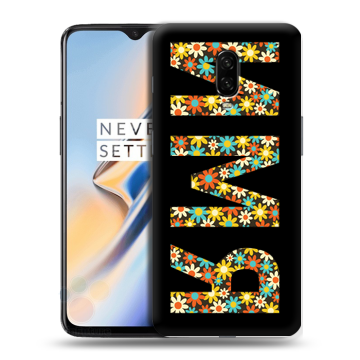 Силиконовый чехол на OnePlus 6T с принтом ИМЯ