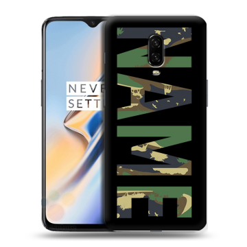 Силиконовый чехол на OnePlus 6T с принтом NAME