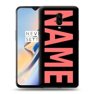 Силиконовый чехол на OnePlus 6T с принтом NAME