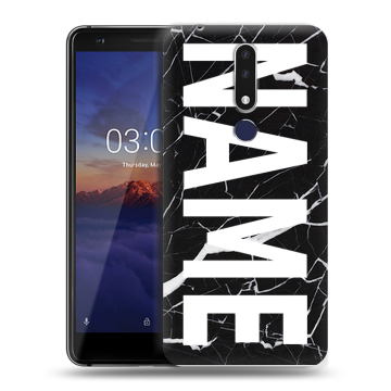 Силиконовый чехол на Nokia 3.1 Plus с принтом NAME
