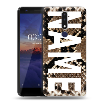 Силиконовый чехол на Nokia 3.1 Plus с принтом NAME