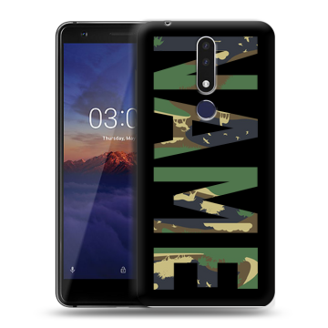 Силиконовый чехол на Nokia 3.1 Plus с принтом NAME