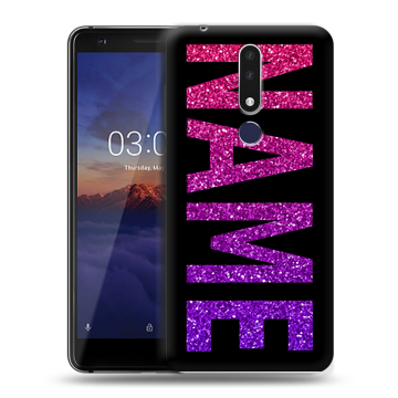 Силиконовый чехол на Nokia 3.1 Plus с принтом NAME