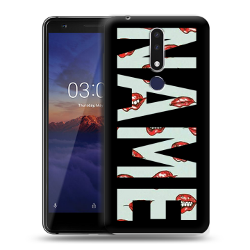 Силиконовый чехол на Nokia 3.1 Plus с принтом NAME