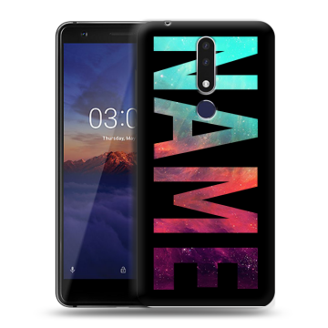 Силиконовый чехол на Nokia 3.1 Plus с принтом NAME