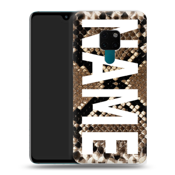 Силиконовый чехол на Huawei Mate 20 с принтом NAME