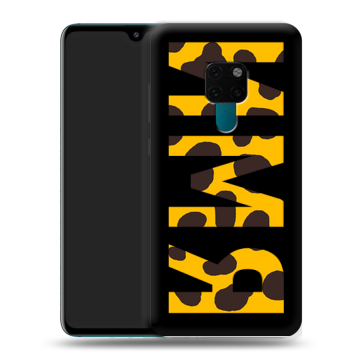Силиконовый чехол на Huawei Mate 20 с принтом ИМЯ