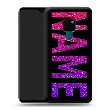 Силиконовый чехол на Huawei Mate 20 с принтом NAME