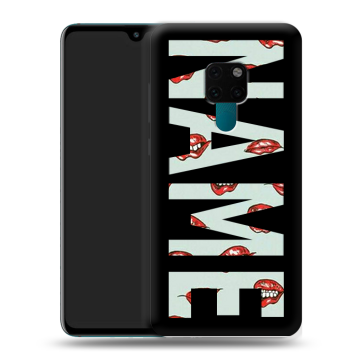 Силиконовый чехол на Huawei Mate 20 с принтом NAME