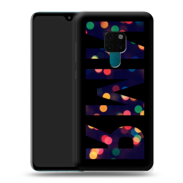 Силиконовый чехол на Huawei Mate 20 с принтом ИМЯ