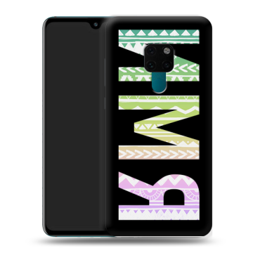 Силиконовый чехол на Huawei Mate 20 с принтом ИМЯ