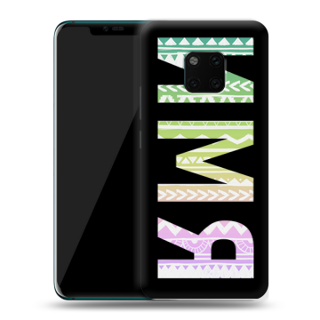 Пластиковый чехол на Huawei Mate 20 Pro с принтом ИМЯ