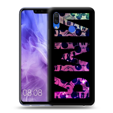 Силиконовый чехол на Huawei Nova 3i с принтом ИМЯ