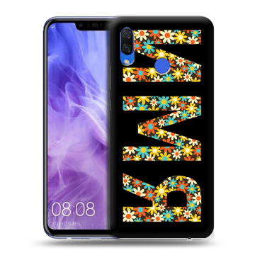 Силиконовый чехол на Huawei Nova 3i с принтом ИМЯ