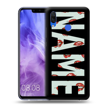Силиконовый чехол на Huawei Nova 3i с принтом NAME