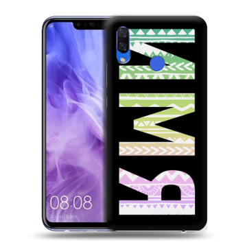 Силиконовый чехол на Huawei Nova 3i с принтом ИМЯ