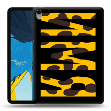 Силиконовый чехол на IPad Pro 11 с принтом ИМЯ