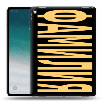 Силиконовый чехол на IPad Pro 12.9 (2018) с принтом ФАМИЛИЯ