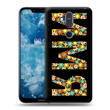 Пластиковый чехол на Nokia 8.1 с принтом ИМЯ