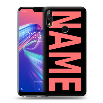 Силиконовый чехол на ASUS ZenFone Max Pro M2 с принтом NAME