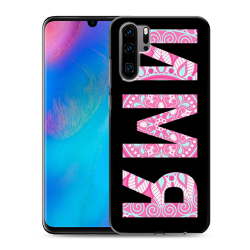 Силиконовый чехол на Huawei P30 Pro с принтом ИМЯ