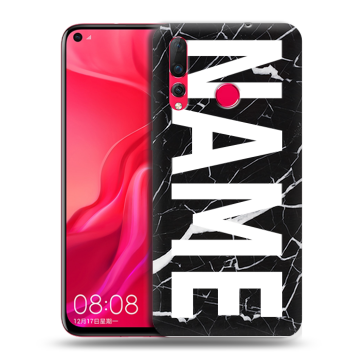 Силиконовый чехол на Huawei Nova 4 с принтом NAME