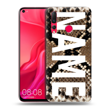 Силиконовый чехол на Huawei Nova 4 с принтом NAME