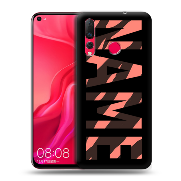 Силиконовый чехол на Huawei Nova 4 с принтом NAME