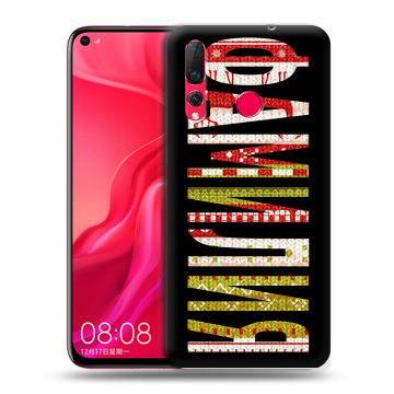 Силиконовый чехол на Huawei Nova 4 с принтом ФАМИЛИЯ