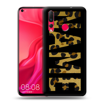Силиконовый чехол на Huawei Nova 4 с принтом NAME