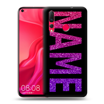 Силиконовый чехол на Huawei Nova 4 с принтом NAME