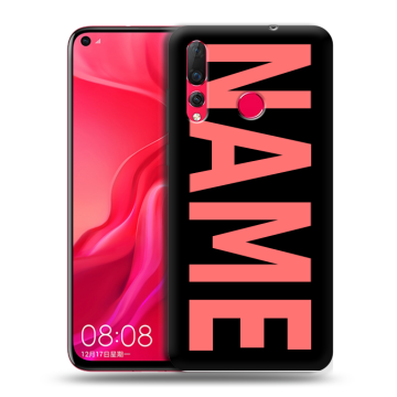 Силиконовый чехол на Huawei Nova 4 с принтом NAME