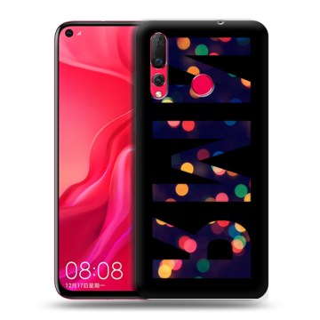 Силиконовый чехол на Huawei Nova 4 с принтом ИМЯ