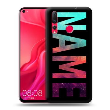 Силиконовый чехол на Huawei Nova 4 с принтом NAME