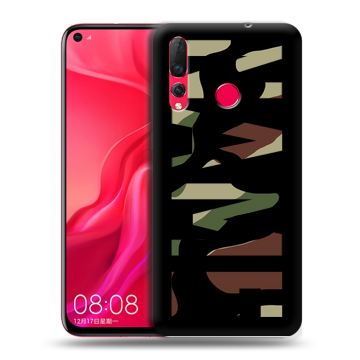 Силиконовый чехол на Huawei Nova 4 с принтом NAME
