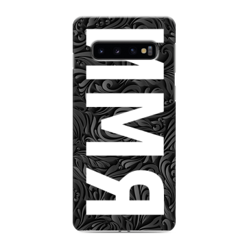 Силиконовый противоударный чехол на Samsung Galaxy S10 с принтом ИМЯ