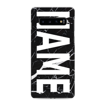 Силиконовый противоударный чехол на Samsung Galaxy S10 с принтом NAME