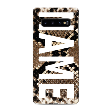 Силиконовый противоударный чехол на Samsung Galaxy S10 с принтом NAME