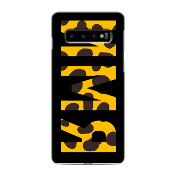 Силиконовый противоударный чехол на Samsung Galaxy S10 с принтом ИМЯ