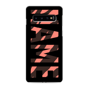 Силиконовый противоударный чехол на Samsung Galaxy S10 с принтом NAME