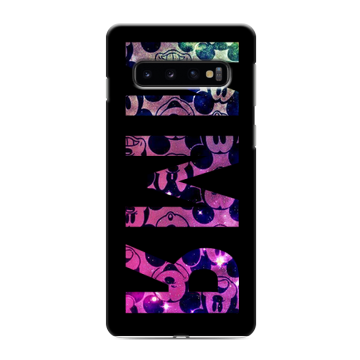 Силиконовый противоударный чехол на Samsung Galaxy S10 с принтом ИМЯ