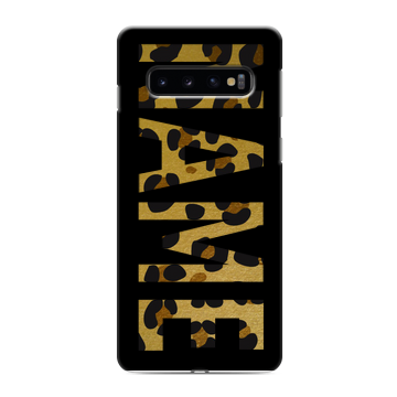 Силиконовый противоударный чехол на Samsung Galaxy S10 с принтом NAME